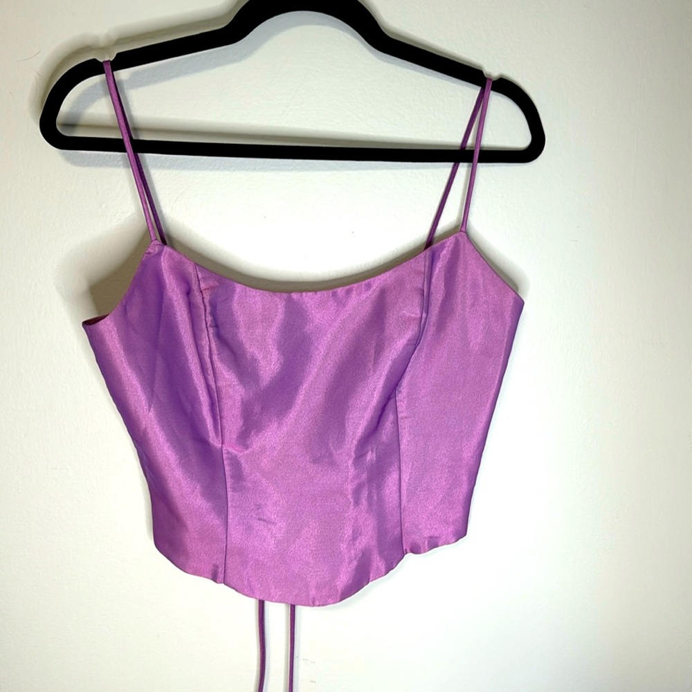 Vintage ABS Evening shimmery purple tank top
